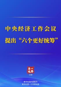 第一观察｜中央经济工作会议提出“六个更好统筹”