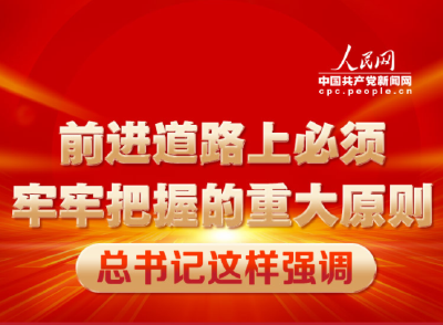 前进道路上必须牢牢把握的重大原则 总书记这样强调