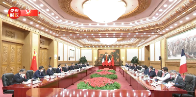 独家视频丨习近平同法国总统马克龙举行会谈