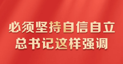必须坚持自信自立 总书记这样强调