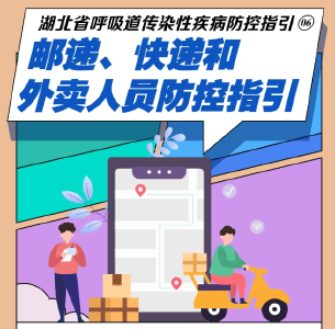 湖北省呼吸道传染性疾病防控指引⑥：邮递、快递和外卖人员如何防控？