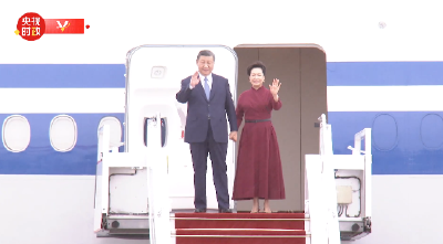 独家视频丨习近平步出舱门 法国总理等法国政府高级代表热情迎接