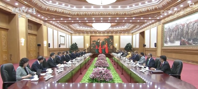 习近平会见孟加拉国总理哈西娜