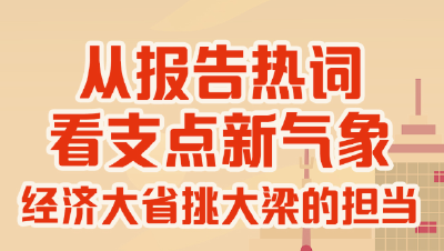 从报告热词看支点新气象丨经济大省挑大梁的担当