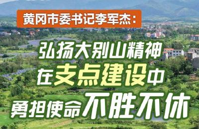 黄冈市委书记李军杰：弘扬大别山精神 在支点建设中勇担使命不胜不休