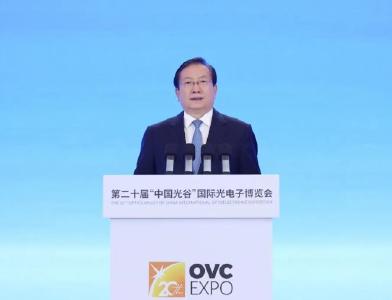 第二十届“中国光谷”国际光电子博览会在汉开幕 王忠林宣布开幕  李殿勋致辞