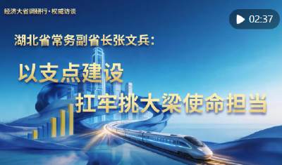 经济大省调研行·权威访谈｜以支点之进挑起大梁之责——专访湖北省常务副省长张文兵