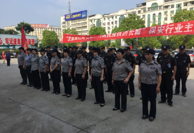 嘉鱼泰福保安公司举行保安日宣传活动