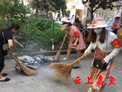 打好环境卫生保卫战，鱼岳镇茶庵社区在行动！