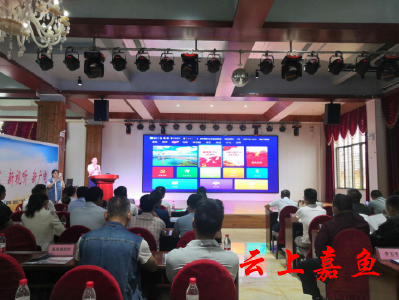 我县召开“两个中心进万家”现场推介会