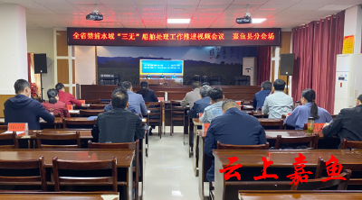 我县收听收看全省禁捕水域“三无”船舶处理工作推进视频会议
