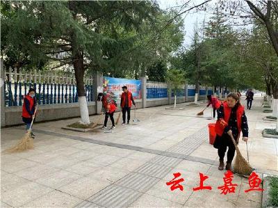 【创建进行时】嘉鱼再次组织干部职工开展洁城活动