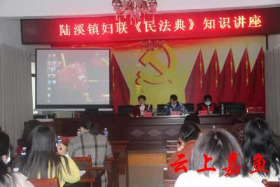 陆溪司法所联合县妇联举办《民法典》普法讲座