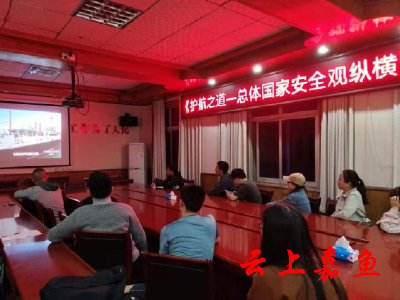 高铁岭镇组织观看国家安全专题宣传片