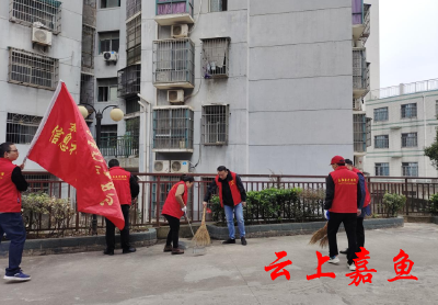 扛红旗 亮身份 树形象 为城市颜值添彩——县医疗保障局开展“万人洁城”志愿服务活动