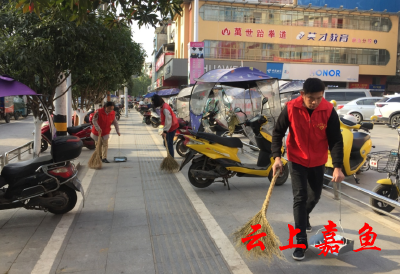 【文明嘉鱼】万人洁城活动多数创文单位积极参与 部分单位责任路段无人值守打扫