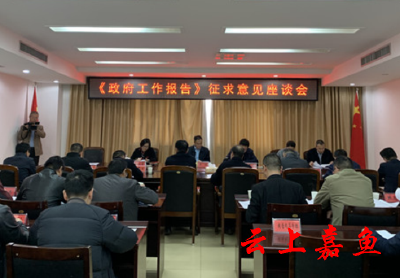 《政府工作报告》征求意见座谈会召开