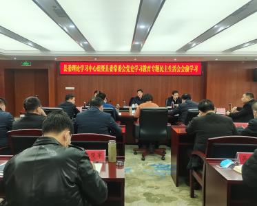 县委理论学习中心组暨县委常委会开展党史学习教育专题民主生活会会前学习