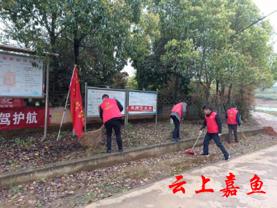 【文明嘉鱼】官桥镇白湖寺村积极开展学雷锋志愿服务活动