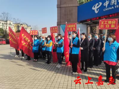 【文明嘉鱼】我县举办嘉鱼县二乔巾帼志愿服务活动启动仪式暨“三八维权周”活动