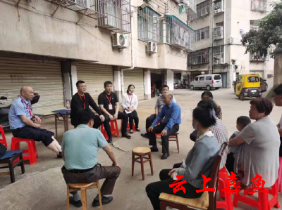 鱼岳镇第十代表小组进小区“摆摊”搭建连心桥