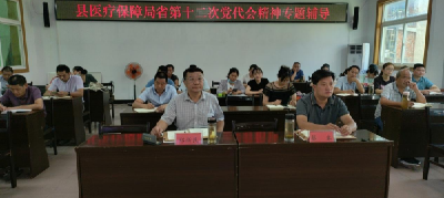 县医疗保障局召开省第十二次党代会精神专题辅导会