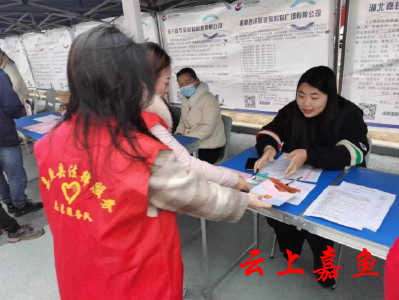 【文明嘉鱼】县司法局普法宣传走进招聘会