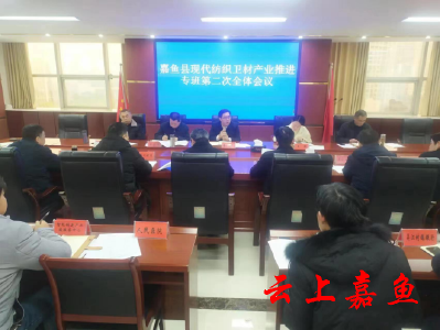 【学习贯彻二十大 奋力实现开门红】嘉鱼县现代纺织卫材产业推进专班召开第二次全体会议