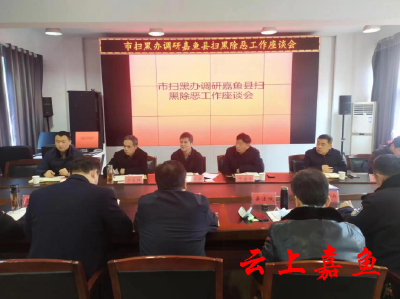 咸宁市扫黑办来我县调研扫黑除恶工作