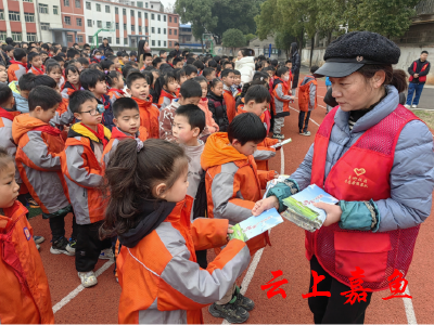 【文明嘉鱼】鱼岳镇东街社区新时代文明实践站开展文明新风进校园活动