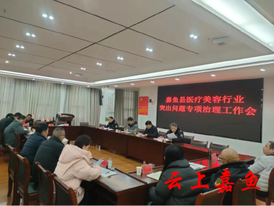 嘉鱼县组织召开医疗美容行业突出问题专项治理工作会