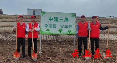 【文明嘉鱼】“公益植树保护长江生态，政企合力共建幸福家园”——中建三局武汉都市圈环线项目开展公益植树志愿实践活动