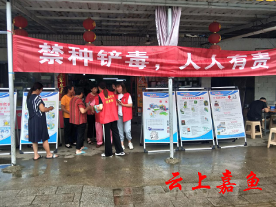 陆溪社区开展禁毒宣传教育活动