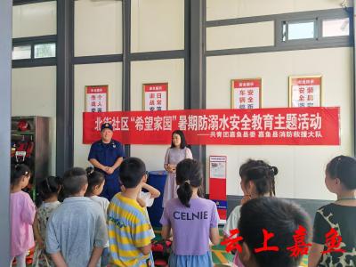 珍爱生命预防溺水嘉鱼县“希望家园”开展防溺水安全教育主题活动