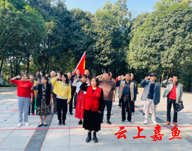 【文明嘉鱼】北街社区党总支组织干群到文庙山烈士陵园开展爱国主义教育