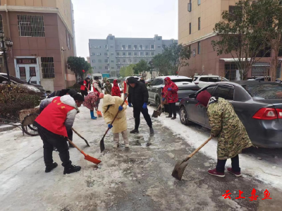 【防范应对新一轮低温雨雪冰冻天气】鱼岳镇小湖社区：除雪“总动员”为民扫出安全路