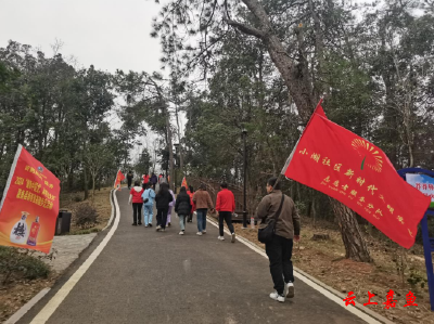 【文明嘉鱼】鱼岳镇小湖社区组织参加新春登高健步走活动