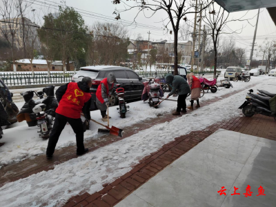 【防范应对新一轮低温雨雪冰冻天气】县委党校开展扫雪除冰志愿活动