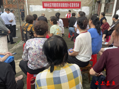 鱼岳镇南街社区开展防范非法集资进小区宣讲活动