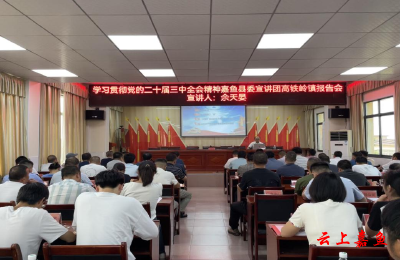 高铁岭镇召开学习贯彻党的二十届三中全会精神报告会