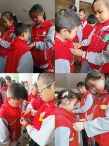 嘉鱼县第一小学茶庵校区举行第二批新队员入队仪式