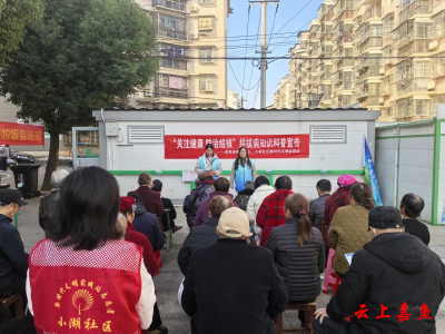 嘉鱼县疾控中心联合鱼岳镇小湖社区开展结核病知识传播活动
