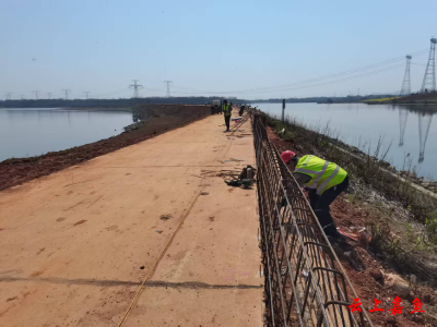 【实施产业倍增聚焦支点建设】高铁岭镇接里湖堤防浪墙工程加速推进