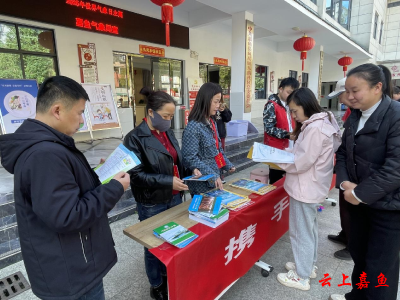 鱼岳镇东街社区开展“携手缩小早期预警差距”科普活动 