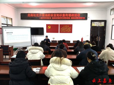 鱼岳镇北街社区开展消防安全知识宣传培训活动