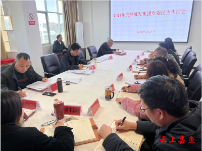 县城发集团党委召开2024年度民主生活会