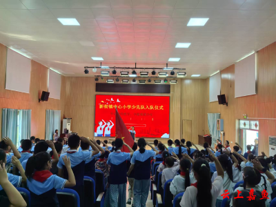 新街镇中心小学：新队员入队，红领巾飘扬