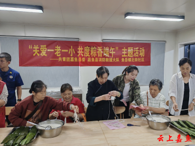 共青团嘉鱼县委开展“关爱一老一小共度粽香端午”主题活动