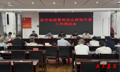 嘉鱼县市场监管局召开优化营商环境工作推进会