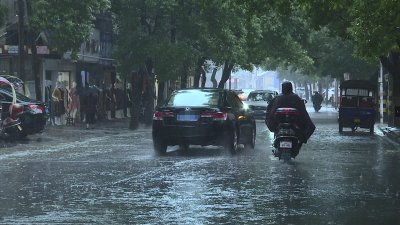 通城遇首轮强降雨   市民出行需警惕